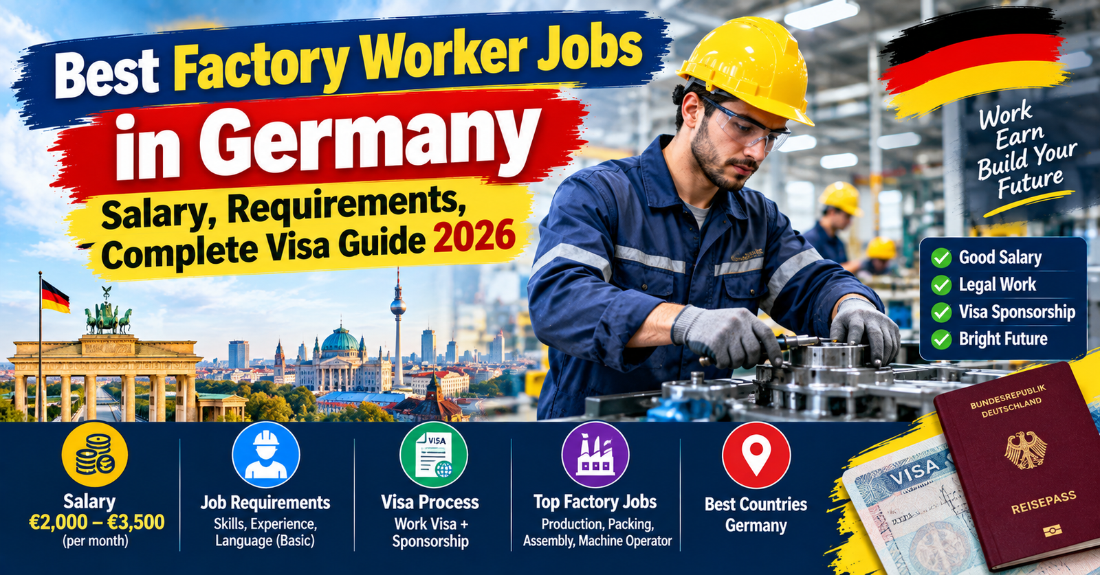 Best Factory Worker Jobs in Germany: Salary, Requirements,Complete Visa,Guide 2026